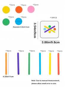 Wooden Rainbow Sticks Puzzle Montessori Toys Color Cognition Logical Thinking Matching Games Children Early Educational Toys
