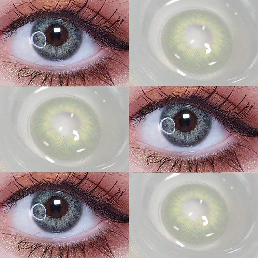 1 Pair  Natural Color Contact Lens Cosmetic Eye Lens Beauty Makeup 14mm Yearly Use