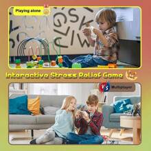 儿童按压欢乐玩具，教育突破快推游戏机，训练打孔鼠标玩具，适合男孩和女孩，万圣节、圣诞节和节日礼物学校、学生、文具、学校用品学校用品 - 彩色 - 查看 6