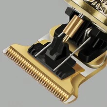 1入組充電式古銅色蒸氣朋克造型電動修剪器,專業理髮工具套件,t刀花紋修剪器電動剃刀,無線修剪器鬍鬚剃刀理髮器,男士禮物 - 銅色 - 查看 3