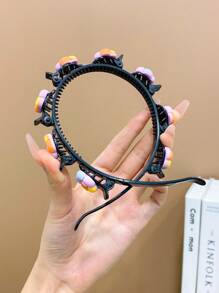 3pcs Sweet & Lovely Multicolor Braided Hairbands For Girls - Multicolor - View 8