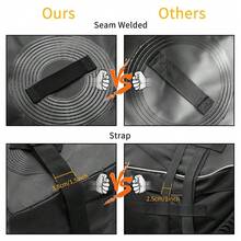 LUCKUP 520L 100% Waterproof Durable Rooftop Cargo Carrier Bag,Fits All Cars With Rack Or No Rails, 4 Heavy Duty Wide Straps And Buckles, 18.5 Cubic Ft, Black - Black - View 4