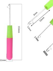 5pcs Two Tone Hair Crochet Needle ,Hair Styling Tools Hair Accessories