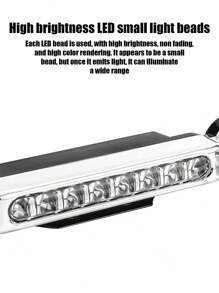 汽車前格柵燈,風力供電且無需電池 - 銀色 - 查看 2