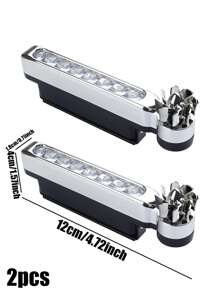 汽車前格柵燈,風力供電且無需電池 - 銀色 - 查看 5