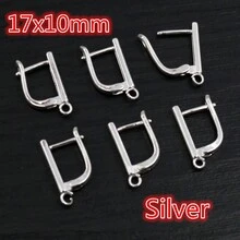 6pcs Earring Clip Hoops Leverback Open Loop Clasp Hooks DIY Earrings Making Findings Jewelry Accessories - 17x10mm - View 14