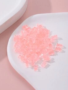 50入組指甲藝術可愛的迷你熊樹脂吊飾4x7mm多色熊形指甲diy 3d貼花石頭,用於指甲裝飾 - 杏色 - 查看 1