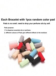 1只黑色皮革不鏽鋼香薰擴散器手鏈,男女通用復古空心吊墜香水精油擴散器手鏈 - 棕色 - 查看 2