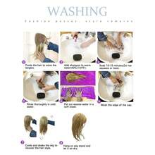 Đúng mốt Của phụ nữ Ngắn lông tơ Tóc xoăn Tóc giả , Vẻ ngoài Tự nhiên , 10 Inch Nâu Tóc Với Bên Tóc mái , Chế tạo Của Sợi tổng hợp Chất xơ , Thích hợp Đối với Mặc hàng ngày - màu nâu - Xem 10