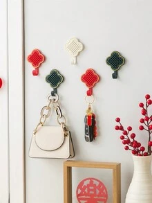 1入白色節慶設計abs材質結掛鉤,新年元素文化掛鉤,家用浴室廚房客廳臥室門後不留痕壁掛強力承重貼面輕奢掛鉤,浴室浴缸淋浴房防水防潮排鉤,j形掛鉤設計,珠寶項鍊掛鉤,毛巾掛鉤,浴袍掛鉤,廚房用具掛鉤,抹布掛鉤,廚房收納掛鉤,臥室背包帽子傘收納架,客廳鑰匙收納掛鉤,適合家中必備物品,學生返校季宿舍浴室,新年假日禮物 - 白色 - 查看 3