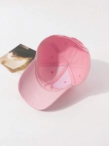 LEAJOURNO. 1入組中性純色棒球帽,適合所有季節,街頭穿搭時尚必備單品,百搭的日常穿著,情侶裝風格 - 紅色 - 查看 5