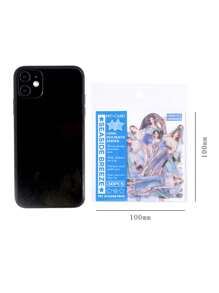 30入組復古文學可愛時尚女孩垃圾日記貼紙pet手帳裝飾手工藝術剪貼簿貼紙 15種設計圖案 - 杏色 - 查看 4