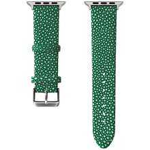 Fashionable & Personalized Pearl Fish Scale Pattern Leather Band With Texture Design, Compatible With Apple Watch 38/40/41/42/44/45/49mm Series 1/2/3/4/5/6/7/8 Ultra Watch Band - Green - View 5