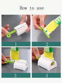 2pcs/Set Slouchy Toothpaste Squeezer, Toothpaste Clip, Face Cleanser, Rotary Press, Simplify Life - Random - View 10
