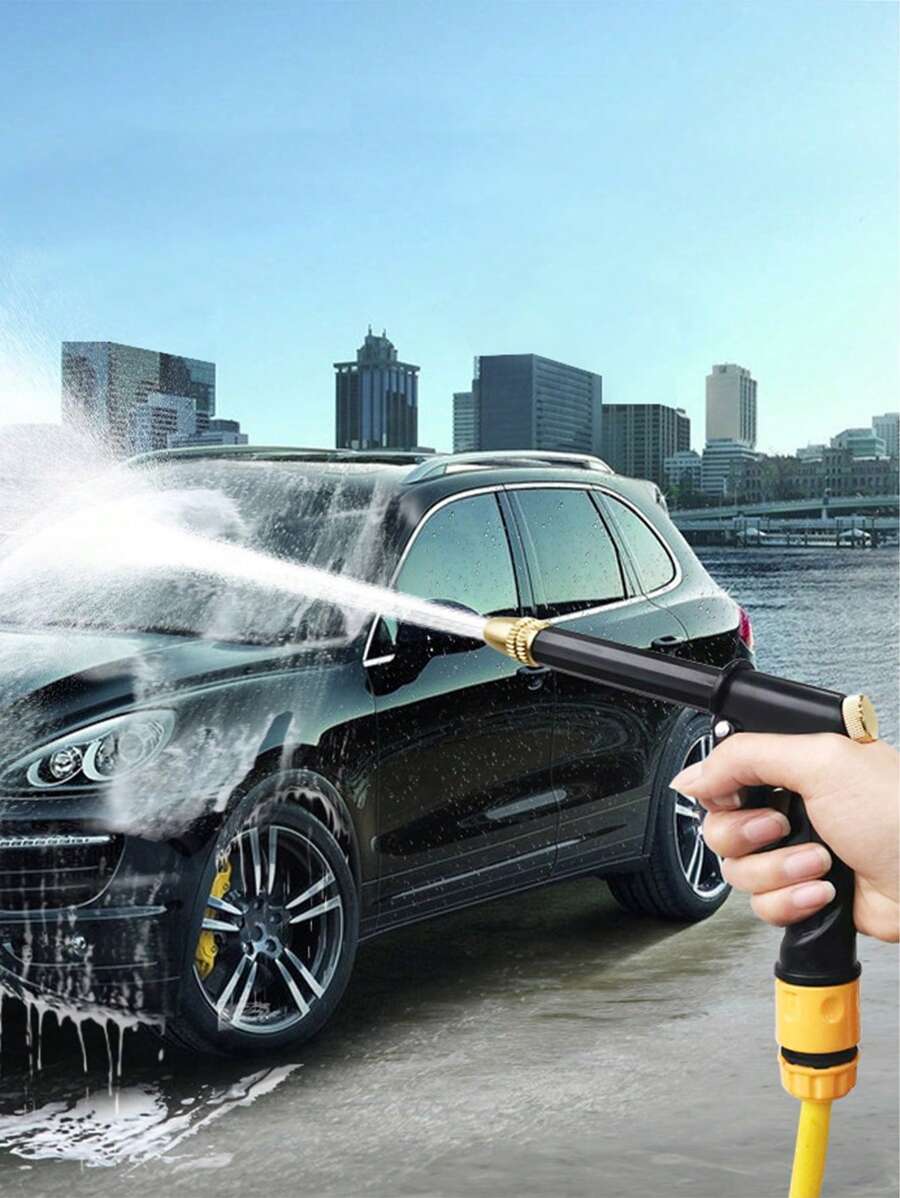 High-Pressure Car Wash Gun Household Tool - Multicolor - View 1