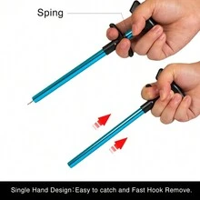 1pc Easy Fish Hook Remover - T-Shaped Tool For Quick And Painless Hook Removal - Blue - View 6