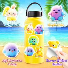 50 件毛絨動物貼紙,卡通動物貼紙,適用於水瓶、剪貼簿、行李、筆記型電腦、滑板、可愛動物乙烯基防水貼紙,適合女孩男孩青少年 - 彩色 - 查看 5