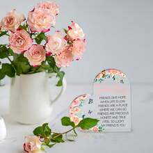 1入透明亞克力心形牌匾,女性友誼的禮物,太陽花禮物女士友誼銘牌,送姐妹生日婚禮感謝禮物,亞克力製品友誼,有趣的禮物,最好的溫馨禮物想法,創意美學家居辦公室裝飾禮物,桌上裝飾,紀念禮物,理想的精緻禮物,藝術工藝裝飾品,新居禮物,式亞克力紀念品禮物,感激禮物,桌上裝飾標誌/銘牌 - 彩色 - 查看 3