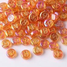 60 顆 10 毫米水晶玻璃扁平圓形數位珠電鍍,適合 Diy 珠寶製作和手鍊/項鍊裝飾 - 數字珠混(60pcs) - 查看 21