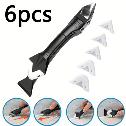 7-i-1 Silikon Skrapa , Tätning Verktyg , Mjukgörande Verktyg , Lim Skrapning Verktyg