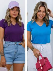 Women T-Shirts - TURQUESA/UVA - Xem 1