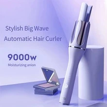 Automatic Curling Iron, 32MM Large Wave Barrel Curler With 2 Free Hair Clips, With 4 Temperature Adjustment Modes, Curling Iron With Smart Timer Smart/Voice Reminder, Curling Iron With Smart Sensors, Overheating Protection Automatic Power-Off Protection - Mauve Purple - View 4