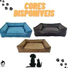 Cama Caminha Luxo Cachorro Gato De Suede Com Fundo Impermeável Anti Friagem 60 X 50cm