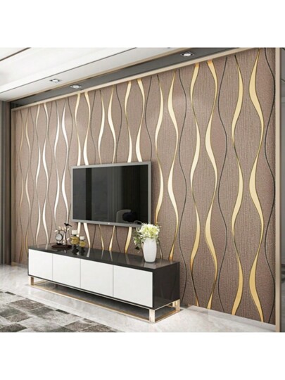 Roll 3d Water Wave Pattern Wallpaper, Odorless, Flocked Embossing Technology, Perfect Upgrading The Interior ation Of Bedroom Living Room!,Renovation Stickers Peel Wand Panels,Wall Paper, Wallpapers, Items Refresh Your Home,Rama Birthday Graduation