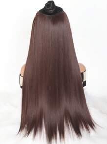 合成 4 夹式接发 V 型长直发假发黑棕金色 40/50/60 厘米女士天然假发 - Dark Brown - 查看 4