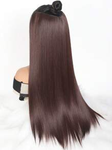合成 4 夹式接发 V 型长直发假发黑棕金色 40/50/60 厘米女士天然假发 - Dark Brown - 查看 5