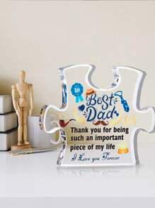 1入創意'最棒的爸爸'亞麻酯工藝裝飾禮物 - 透明拼圖 - 查看 1