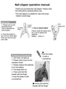 1 pieza Cortaúñas para mascotas con luz LED y lupa 5X - Blanco - Ver 10