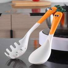 12入組創意胡蘿蔔造型廚房用具套裝,附有不粘煎鍋,卡通掛鈎和貼紙收納功能,適用於家庭使用 - 彩色 - 查看 7