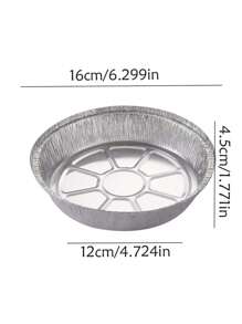 10pcs High Temperature Resistant Aluminum Foil Box For Air Fryer, Baking And Bbq - Silver - View 8