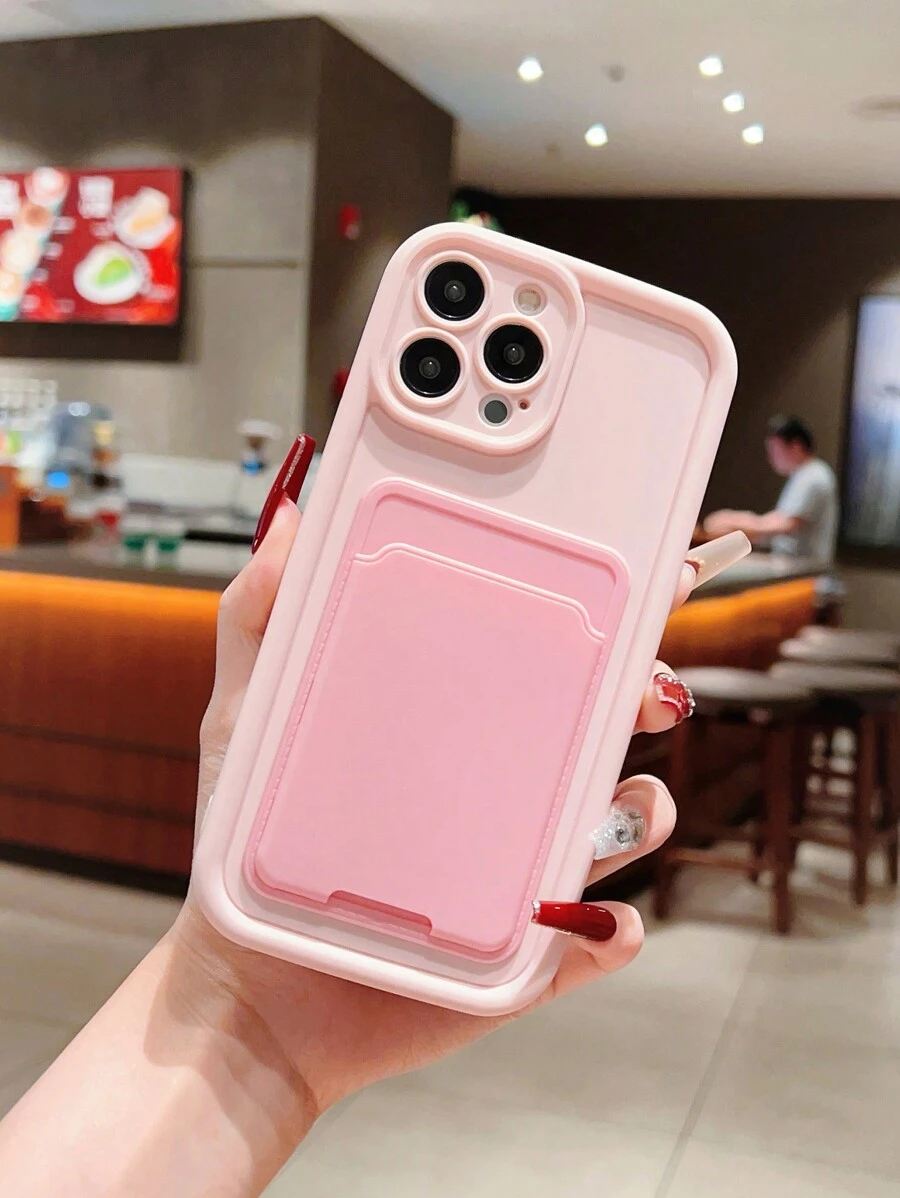 Card Slot Anti-Fall Phone Case Applicable For Apple 14 Pro - Multicolor - View 1