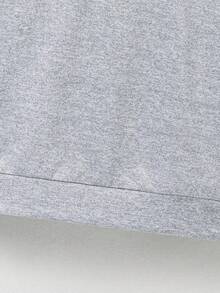 Áo nỉ dài tay có mũ in chữ & bộ điều khiển trò chơi dành cho bé trai, dành cho trẻ lớn - màu đen - Xem 5