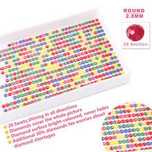 1pc Full Round Diamond Painting Set Dolphin Handmade Gift Diamond Mosaic Animal Wall Decor - Multicolor - View 4