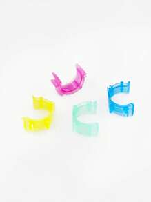 (1set, 10pcs) Anti-Slip Shuttle Core Clamp, Multicolor Shuttle Core Fixer, Shuttle Core Thread Clip, End Of Thread Clamp, Colorful Plastic Shuttle Core Clip - 1set (10pcs) - View 1