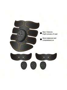 Battery Version/Battery Powered Abdominal Massage Stickers, Muscle Trainer, Body Muscle Stimulation EMS Massager, Suitable For Both Men And Women - Adjust Your Abdomen, Neck, And Arms At Home - Battery Not Included - Black and White - View 4