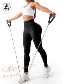Yefecy Hình dạng Của bạn Cơ thể Với Cao eo Yoga Quần Xà cạp thể thao : Thon gọn & Co giãn Xe đạp Quần Đối với Của phụ nữ Trang phục thể thao - màu đen - Xem 5