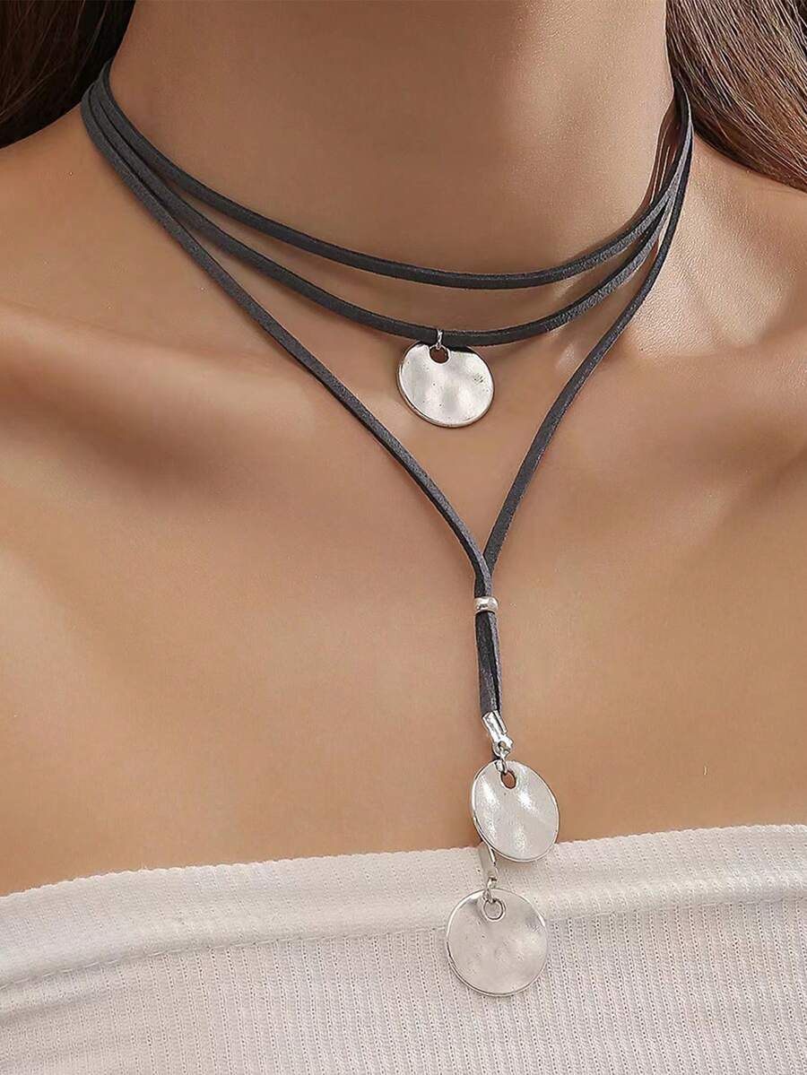 3入組蕾絲粗頸鏈 - 彩色 - 查看 1