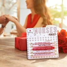 5入組有趣護士筆組,筆尖書寫順暢,精美的設計,非常適合作為情人節禮物 - 彩色 - 查看 2