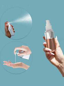 4 合1 旅行分配器洗髮精乳液凝膠套裝防漏旅行容器瓶洗漱用品沐浴露乳霜航空隨身攜帶批准,旅行瓶套裝,旅行洗漱用品容器套裝,防漏可再填充塑料瓶帶蓋,旅行洗髮水洗漱用品瓶護髮素乳液液體 - 藍色 - 查看 4