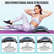 1 Pc Yoga Back Stretcher, 3 Level Adjustable Lumbar Back Board, Back Cracking Device, Back Massager For Scoliosis, Spine Decompression