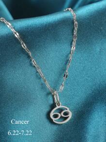 1個時尚個性的男女款12星座吊墜項鍊,情人節情侶禮物 - 銀色 - 查看 20