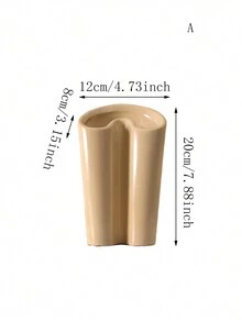 1pc Nordic Style Ceramic Vase With A Smiling Face - Smile Vase - View 5