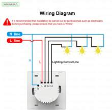1檔壁掛tuya智能家居開關,wifi可控照明開關,具備零火線和定時功能,兼容alexa、assistant - 白色 - 查看 10