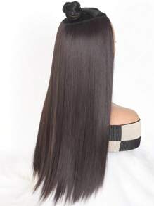 合成 4 夹式接发 V 型长直发假发黑棕金色 40/50/60 厘米女士天然假发 - Black-brown - 查看 5