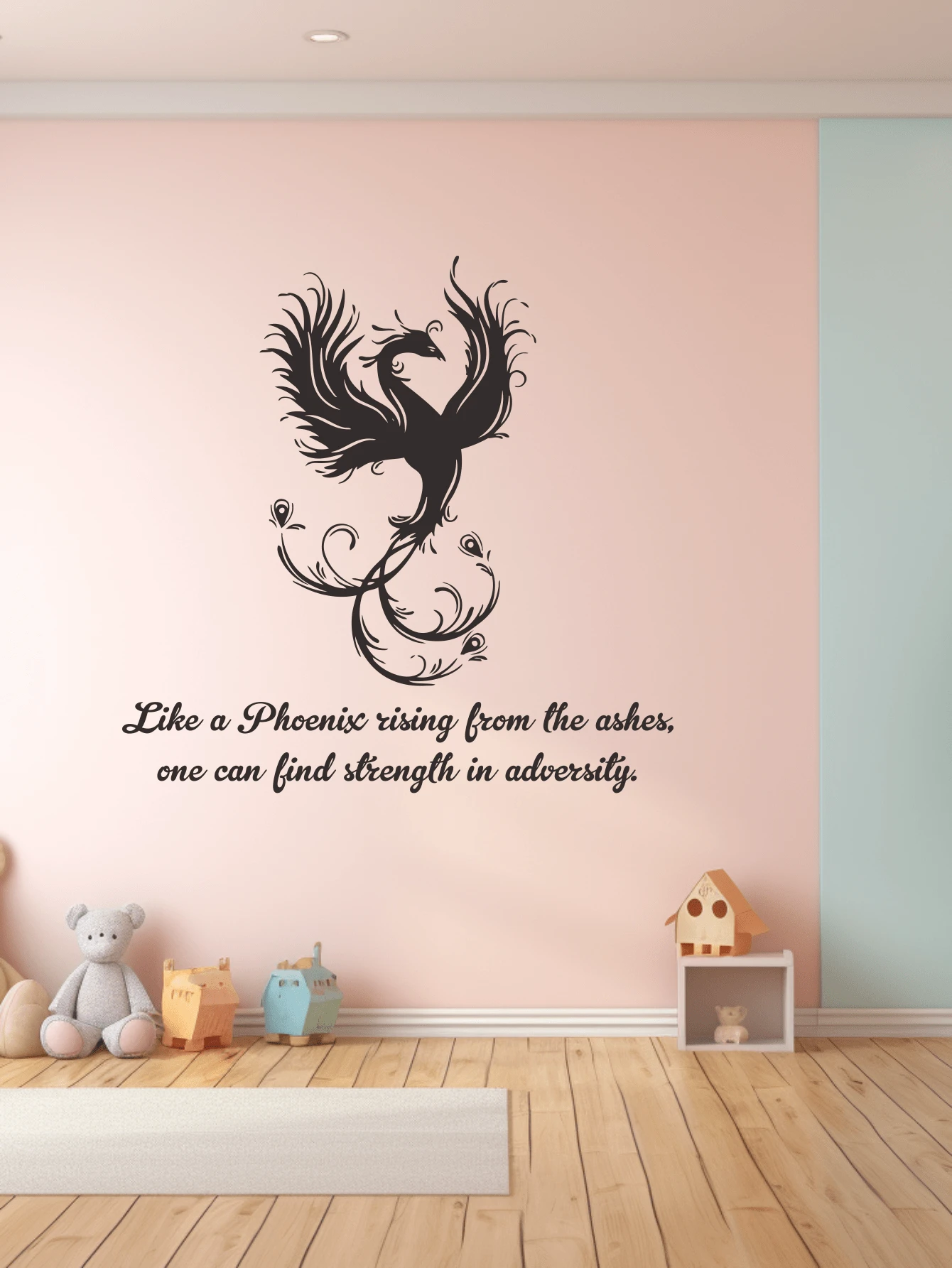 1入組鳳凰壁貼-啟發靈魂的古代動物貼紙-希臘神話藝術裝飾-力量和變革的象徵-獨特的家居、房間和臥室裝飾