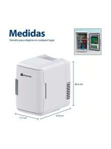 Mini Refrigerador 4L, Bluelander Ideal para 6 latas Pequeño tamaño, gran almacenamiento - Blanco - Ver 6